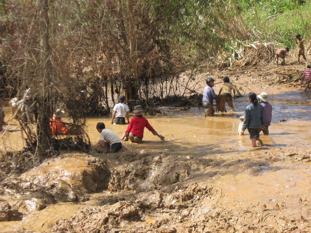 Pesca nel fango
